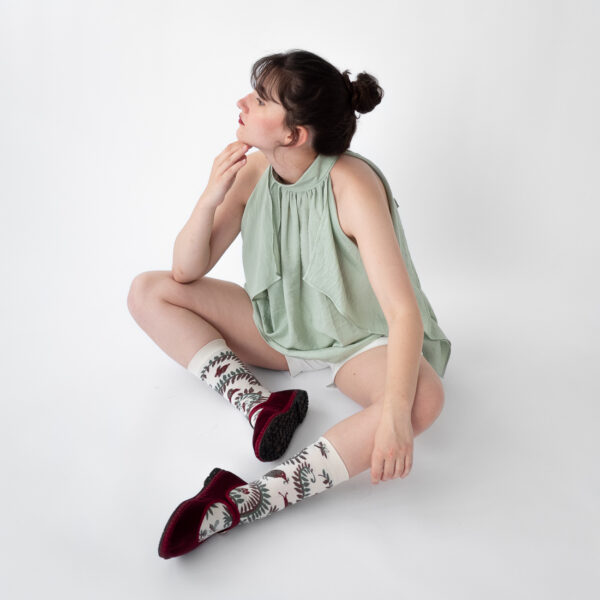 Socken Oiseau Naturel – Bild 4