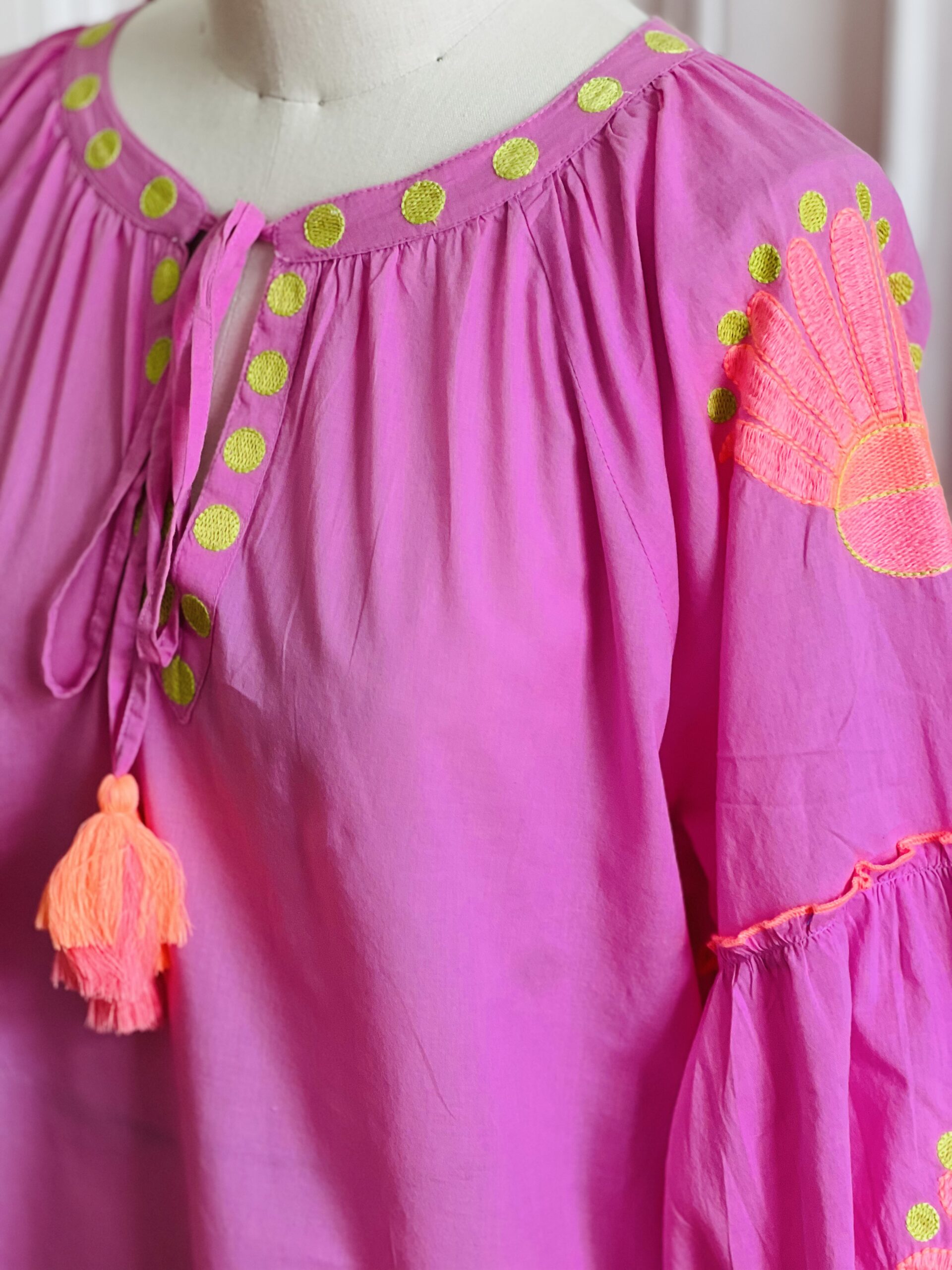 Pink Calendula Sommerbluse – Bild 3