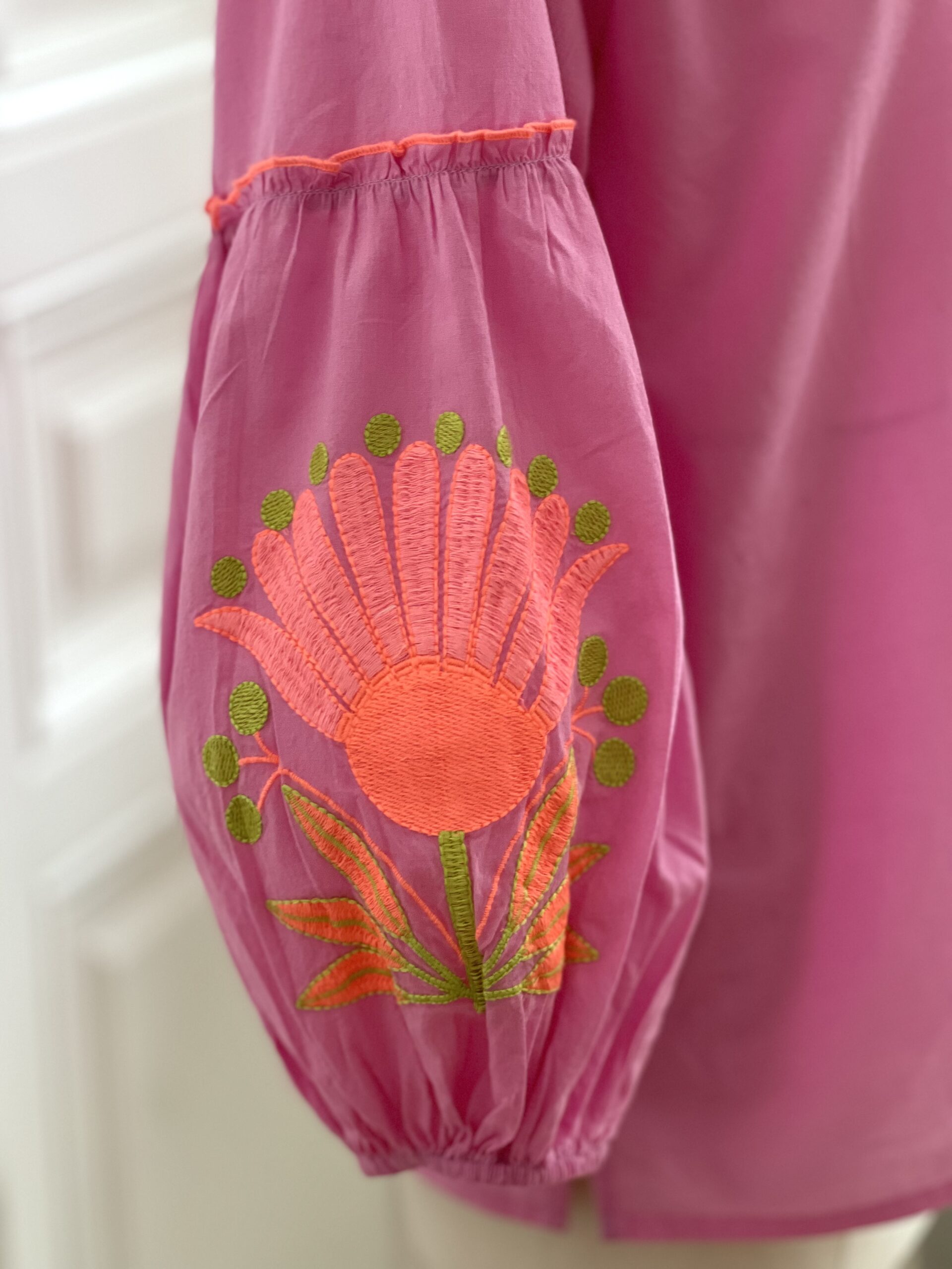 Pink Calendula Sommerbluse – Bild 4