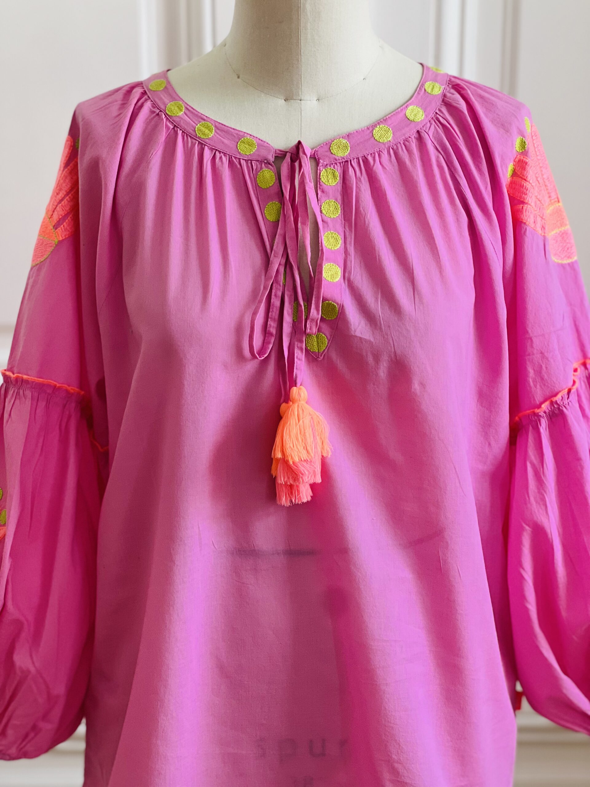 Pink Calendula Sommerbluse – Bild 6