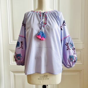 Indigo Flower Sommerbluse