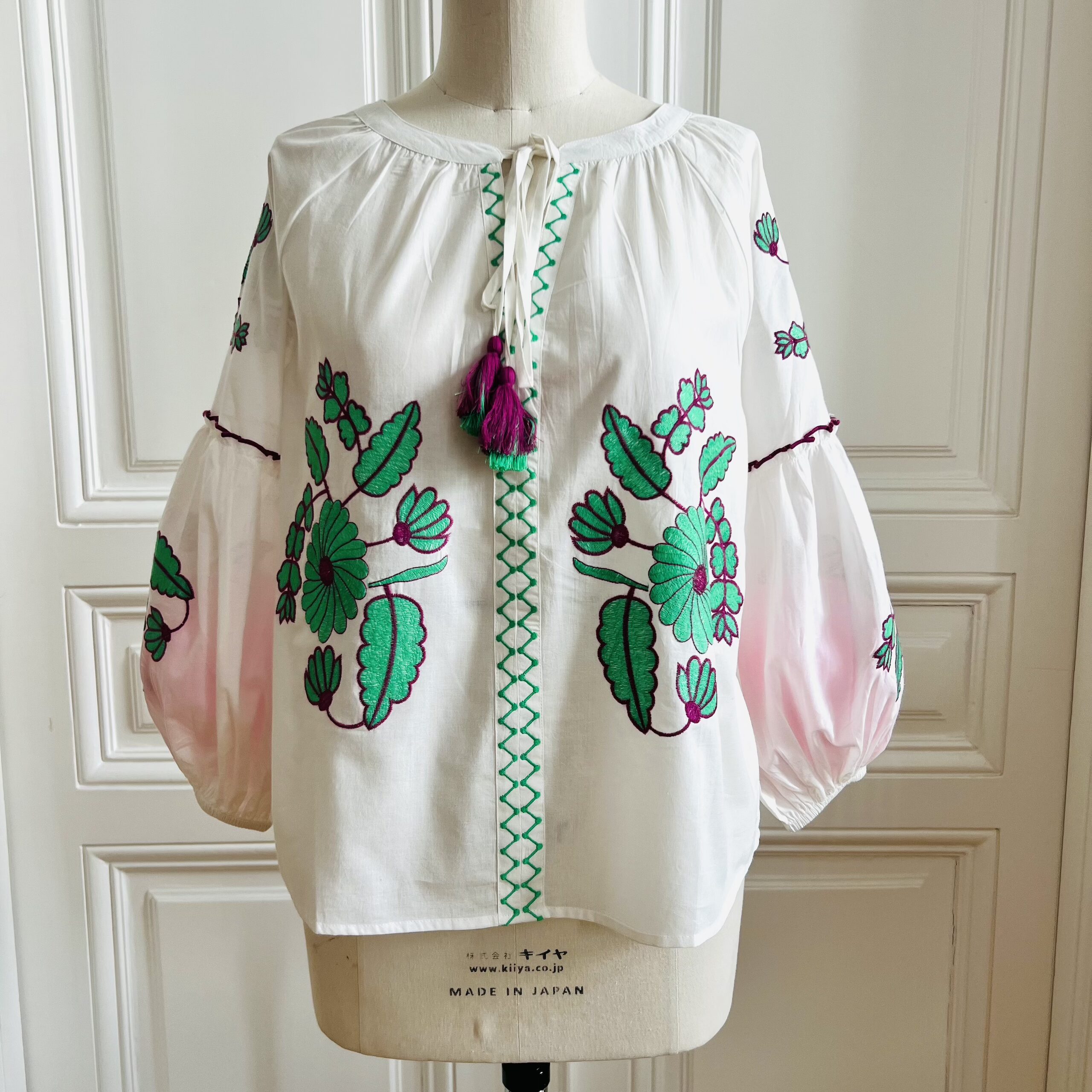 Green Flower Sommerbluse