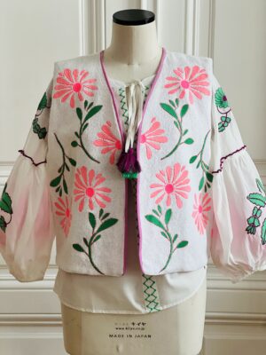 White Floret Vest